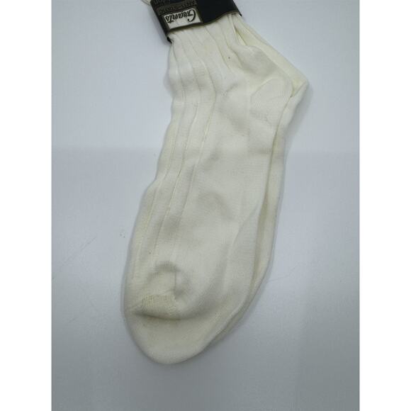 Vintage Grants 100% Nylon Anti-Static White/Beige Mens Socks 10-13 - Picture 6 of 12